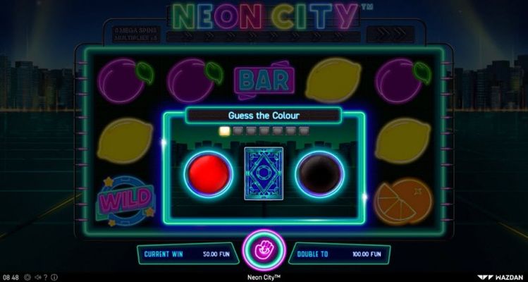 Neon City :: Black or Red Gamble Feature