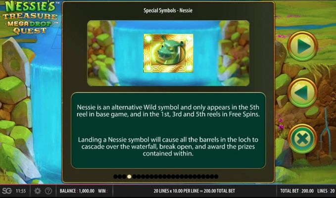 Nessie's Treasure Mega Drop Quest :: Wild Symbols Rules