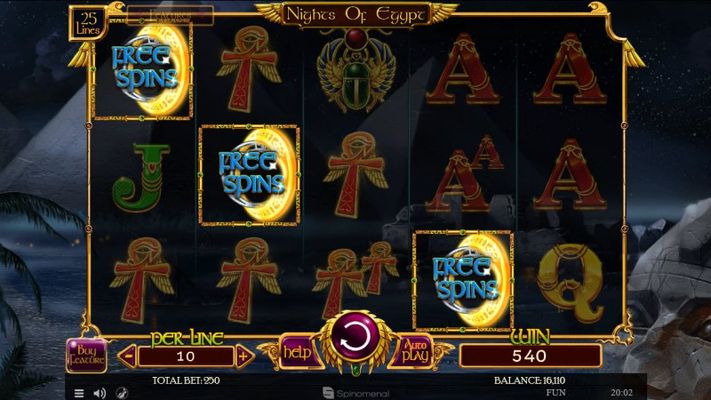 Scatter symbols triggers the free spins feature