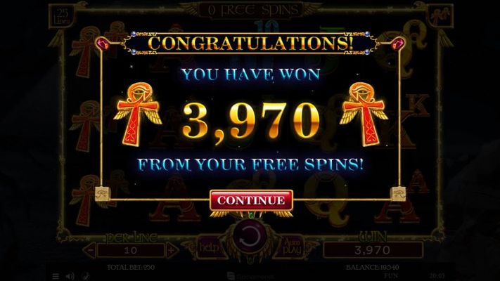 Total free spins payout