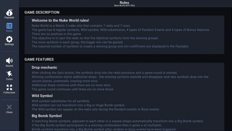 Nuke World :: Feature Rules