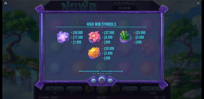 Nuwa :: Paytable - High Value Symbols