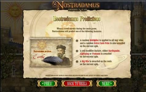 nostradamus predictions feature rules