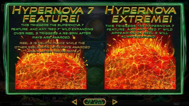 Hypernova 7 and Hypernova Extreme Free Games Rules