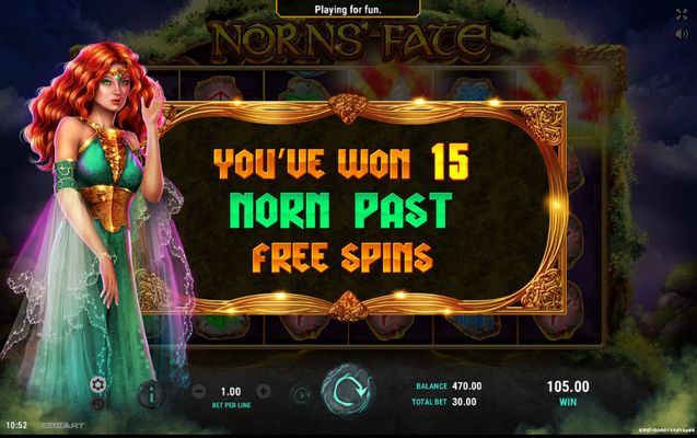 15 Free Spins Awarded