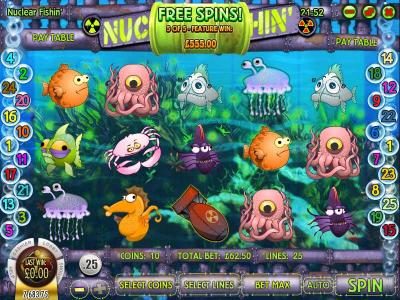 The free spins feature pays out a total $555 big win