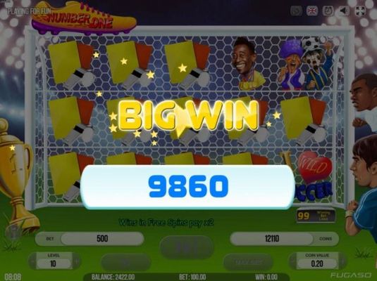 Multi Win feature pays out a total of 9860 coins.