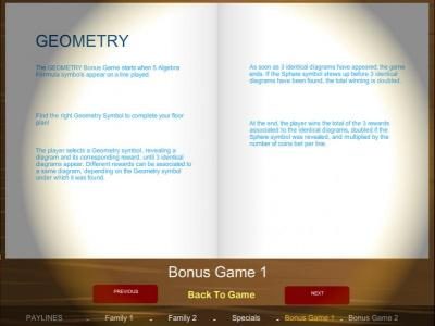 Geometry bonus game rules