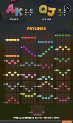 Paylines 1-20