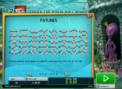 Payline Diagrams 1-40