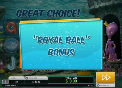 Royal Ball Bonus Feature triggered.