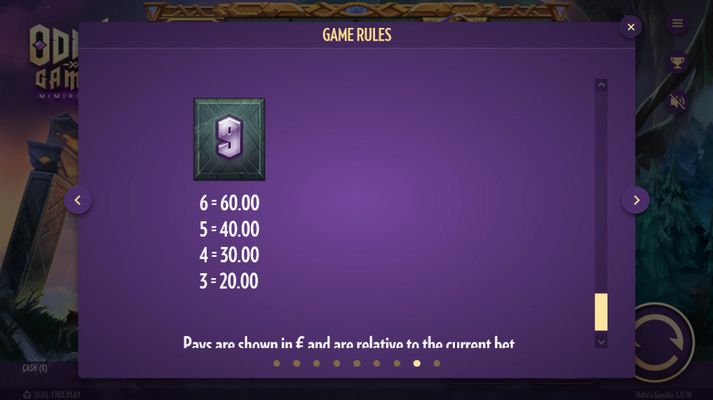 Low Value Symbols Paytable