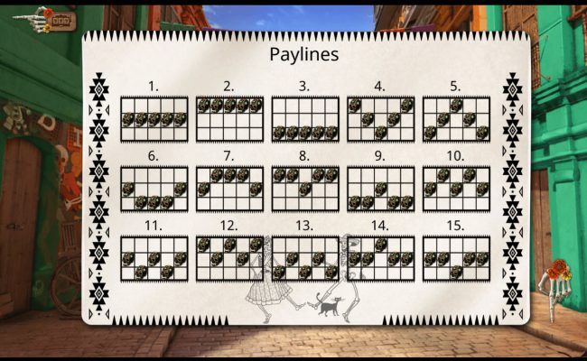 Paylines 1-15