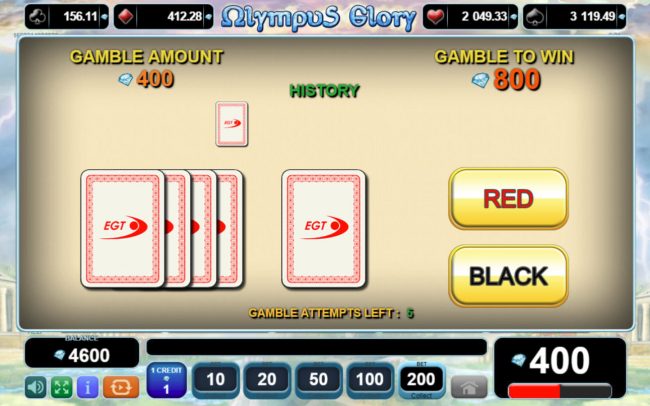 Red or Black Gamble feature