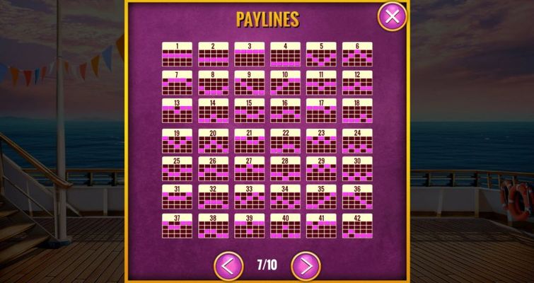 Paylines 1-42