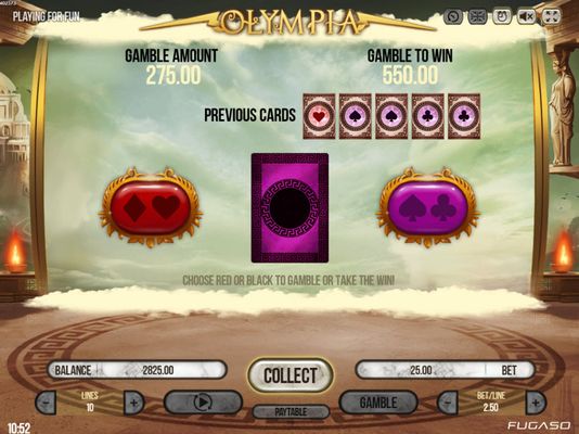 Olympia :: Gamble Feature Gameboard