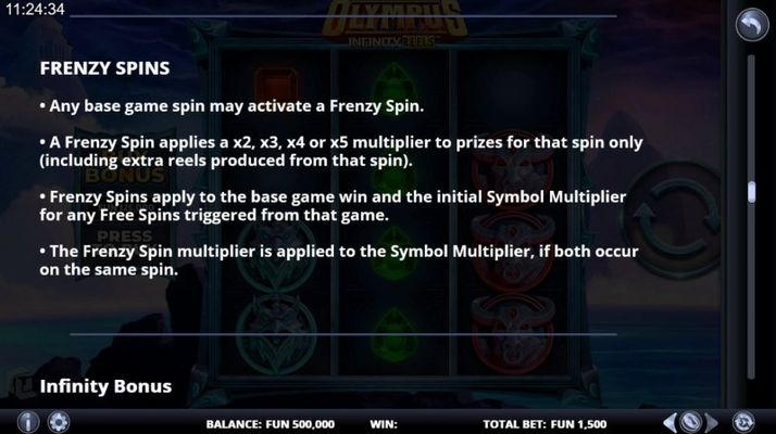 Olympus Infinity Reels :: Frenzy Spins
