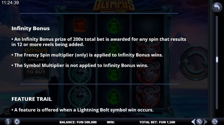 Olympus Infinity Reels :: Infinity Bonus