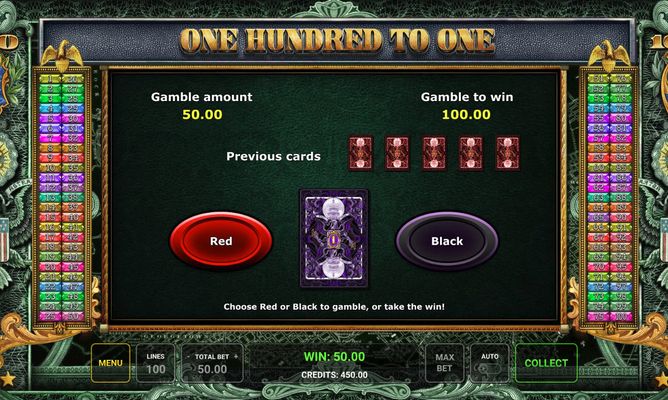 Black or Red Gamble Feature