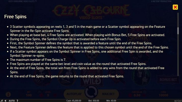 Free Spins Rules