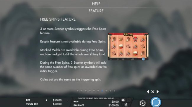 Free Spins Feature Rules