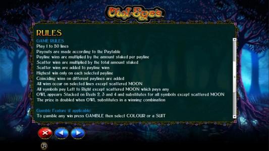Genral game rules