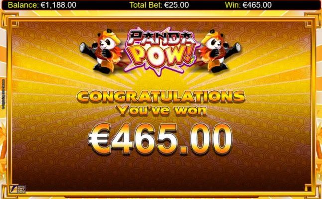 The free spins feature pays out a total of 465.00