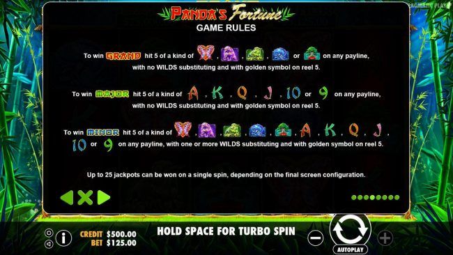 Progressive Jackpots Rules