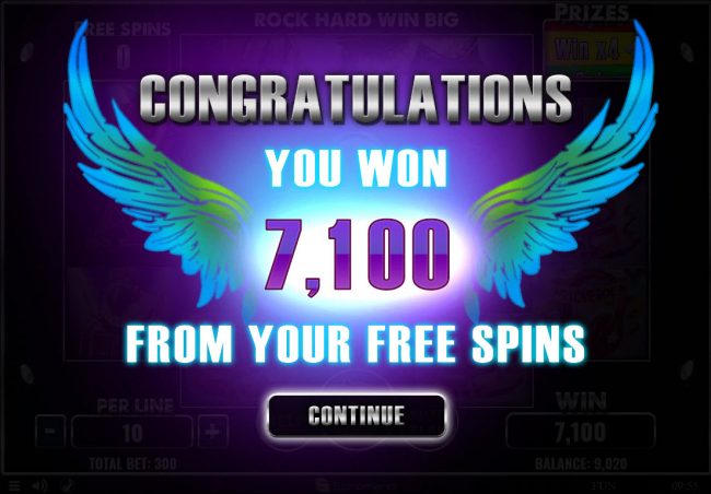 Total Free Spins Payout