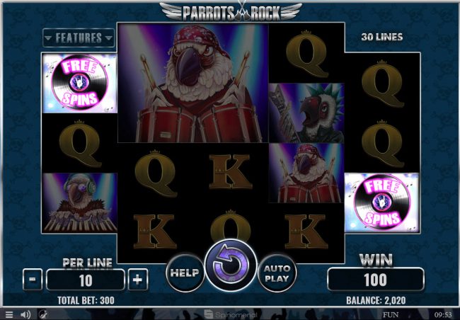 Scatter win triggers the free spins feature