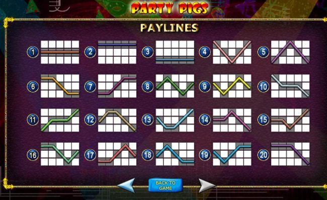 Payline Diagrams 1-20