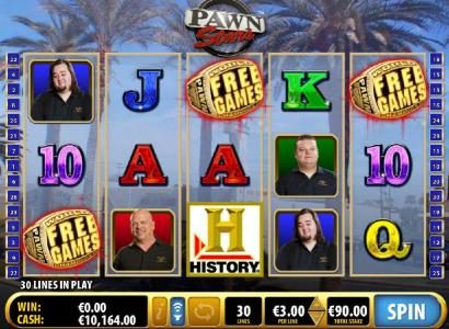 Three Free Games scatter symbols trigger the Pawn Stars Free games Feature