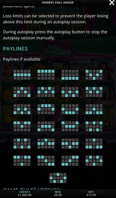 Paylines 1-25