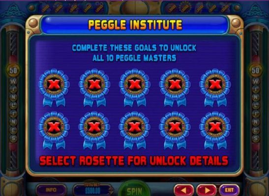 Peggle Institute - Complete these Goals to Unlock all 10 Peggle Masters.