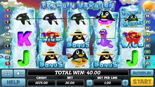 Scatter win triggers the bonus feature