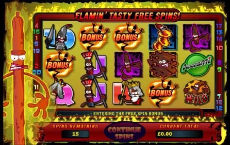 Free spins feature game board