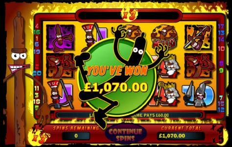 The Free Spins Feature Pays Out a $1,070 jackpot