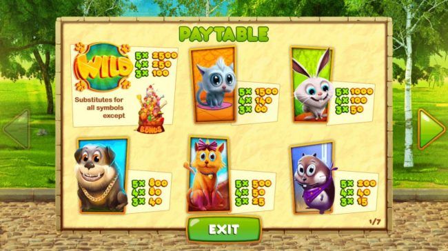 High value slot game symbols paytable