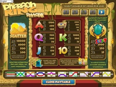 slot game symbols paytable and payline diagrams