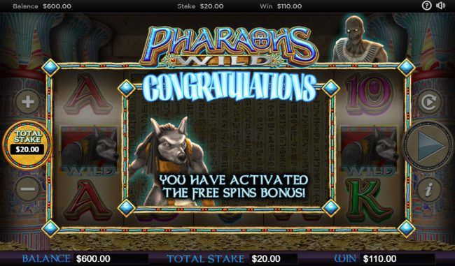 Scatter win triggers the free spins feature