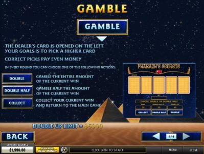 Gamble Feature Games Rules