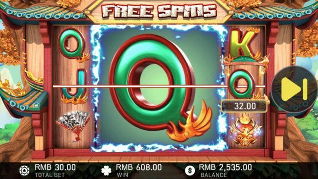 Mega symbols are added to the reels during the free games feature.