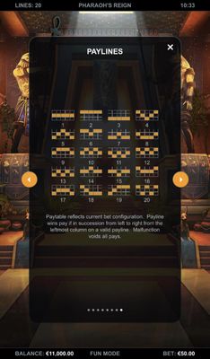 Paylines 1-20