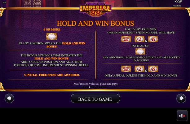 Hold and Win Feature