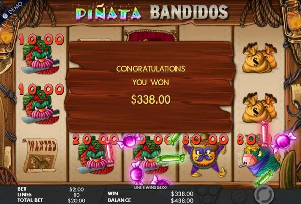 Symbol Bomb triggers a $338.00 payout award.
