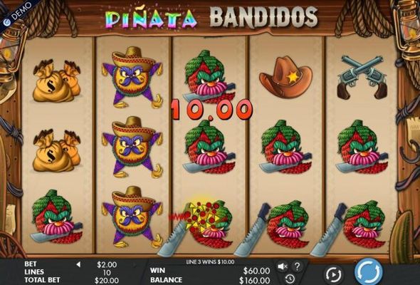 The game pays both ways, from left to right and right to left.