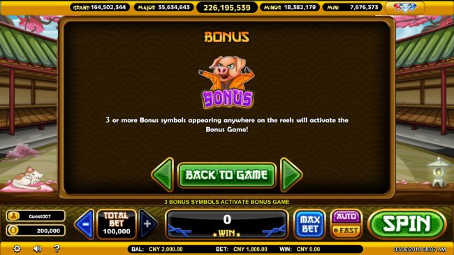 Bonus Game Rules