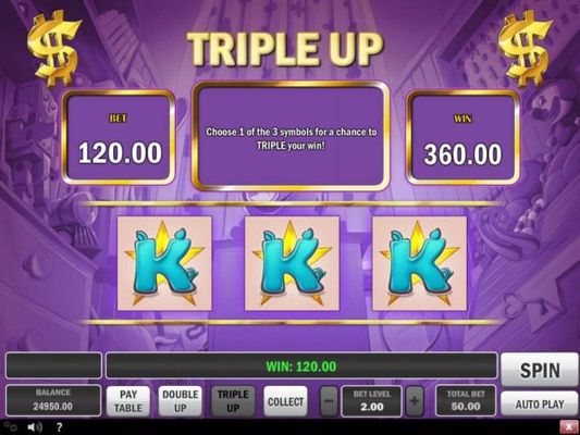 Triple Up Gamble Feature Screen