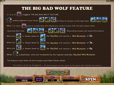 the big bad wolf feature game rules
