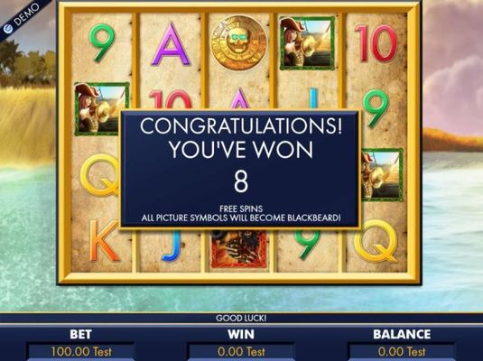 8 Free Spins triggered randomly